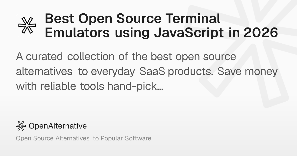 Best Open Source Terminal Emulators using JavaScript in 2026
