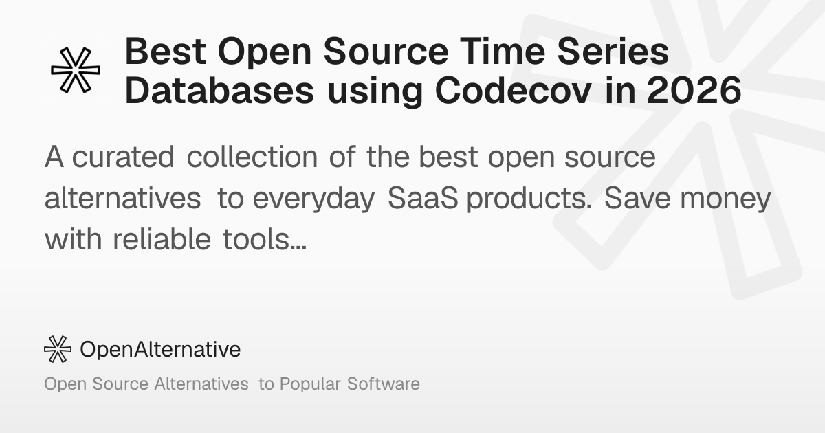 Best Open Source Time Series Databases using Codecov in 2026