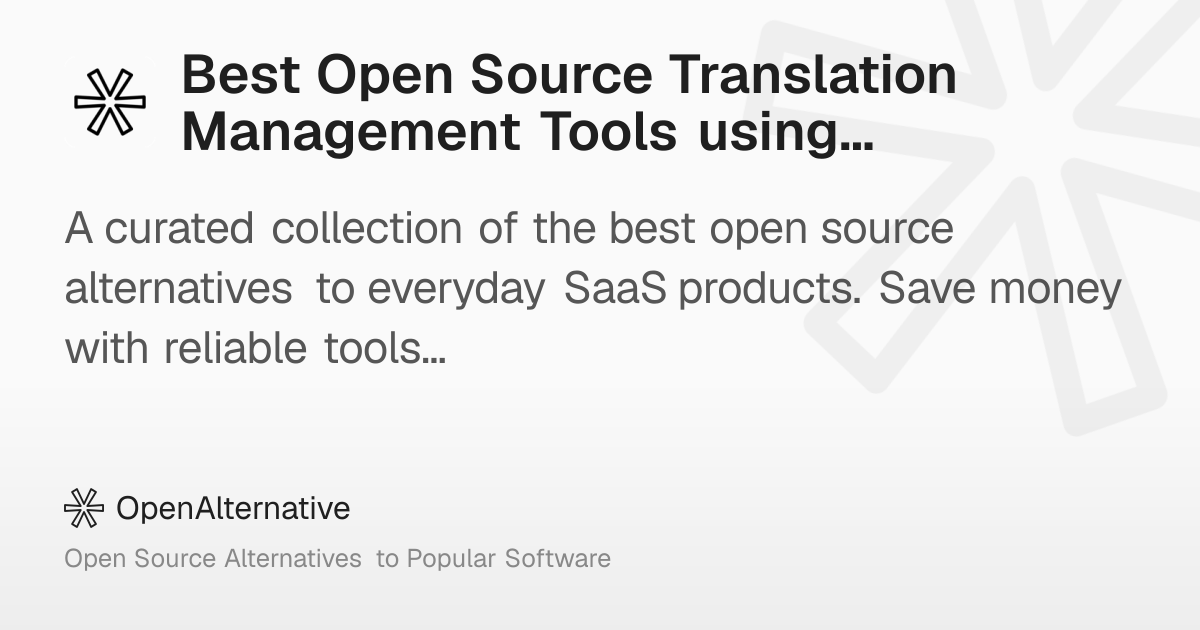Best Open Source Translation Management Tools using Eleventy in 2026