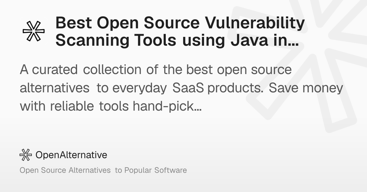 Best Open Source Vulnerability Scanning Tools using Java in 2026