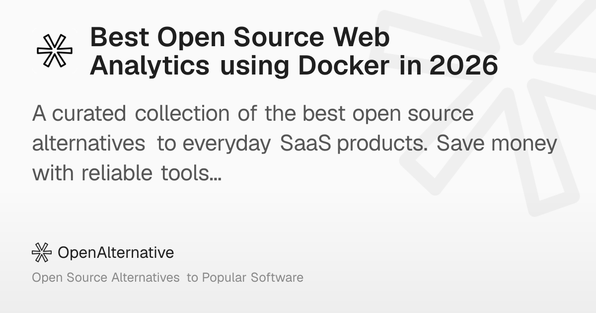 Best Open Source Web Analytics using Docker in 2026