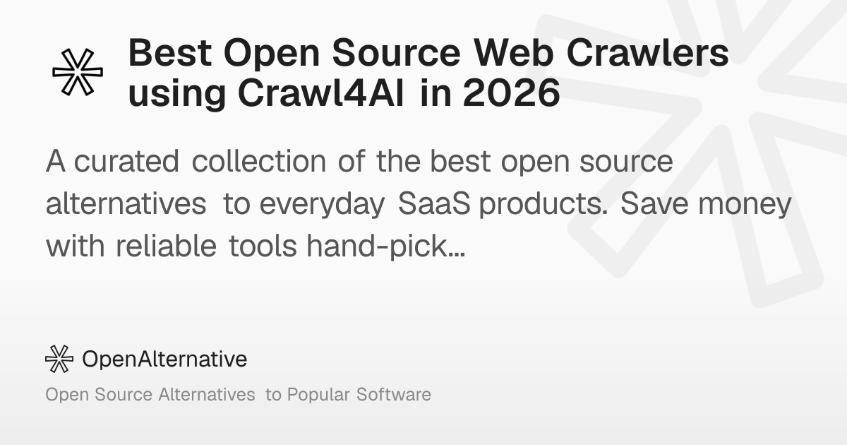 Best Open Source Web Crawlers using Crawl4AI in 2026