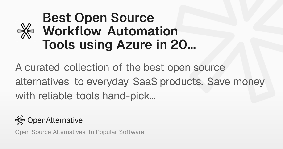 Best Open Source Workflow Automation Tools using Azure in 2026