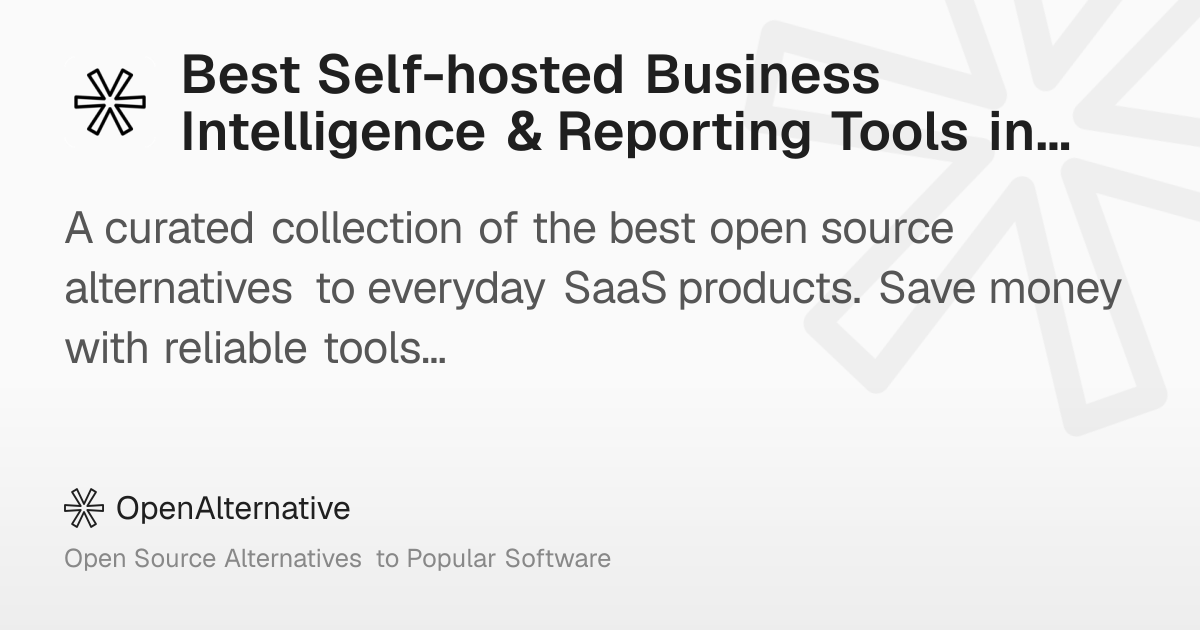 Best Self-hosted Business Intelligence & Reporting Tools in 2026