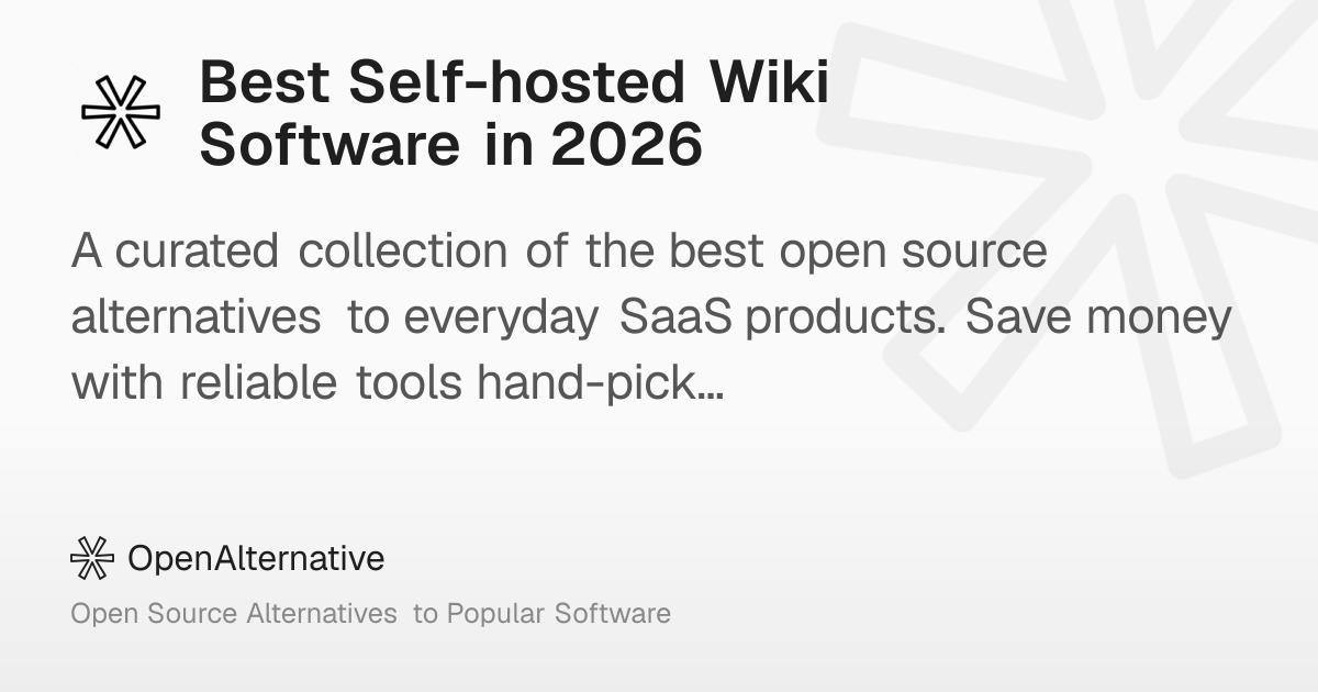 Best Self-hosted Wiki Software in 2026