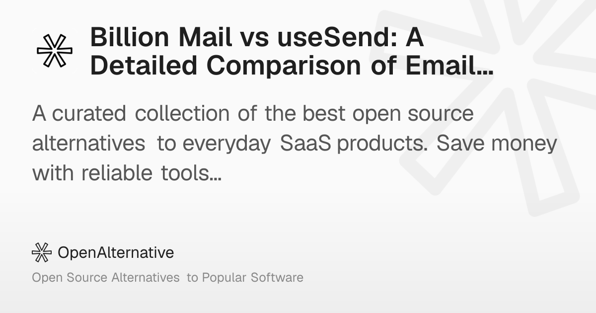 Billion Mail vs useSend: A Detailed Comparison of Email Marketing ...
