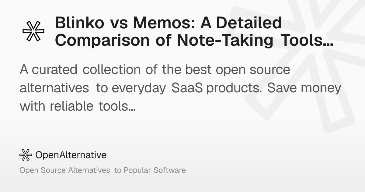 Blinko vs Memos: A Detailed Comparison of Note-Taking Tools in 2026