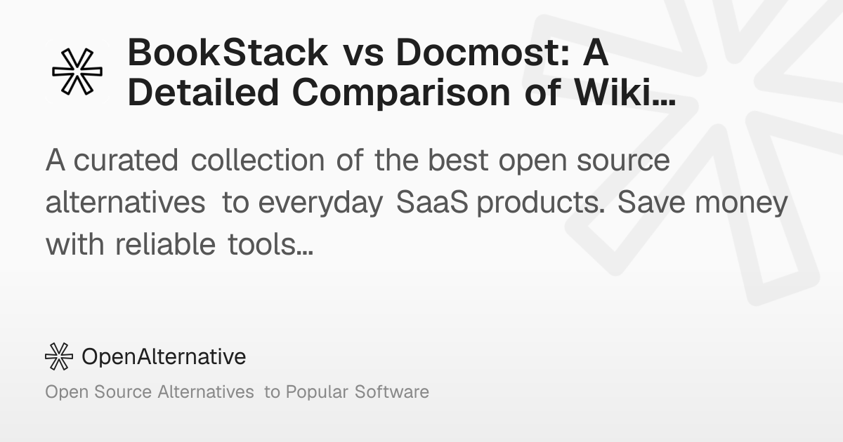 BookStack vs Docmost: A Detailed Comparison of Wiki Software in 2026