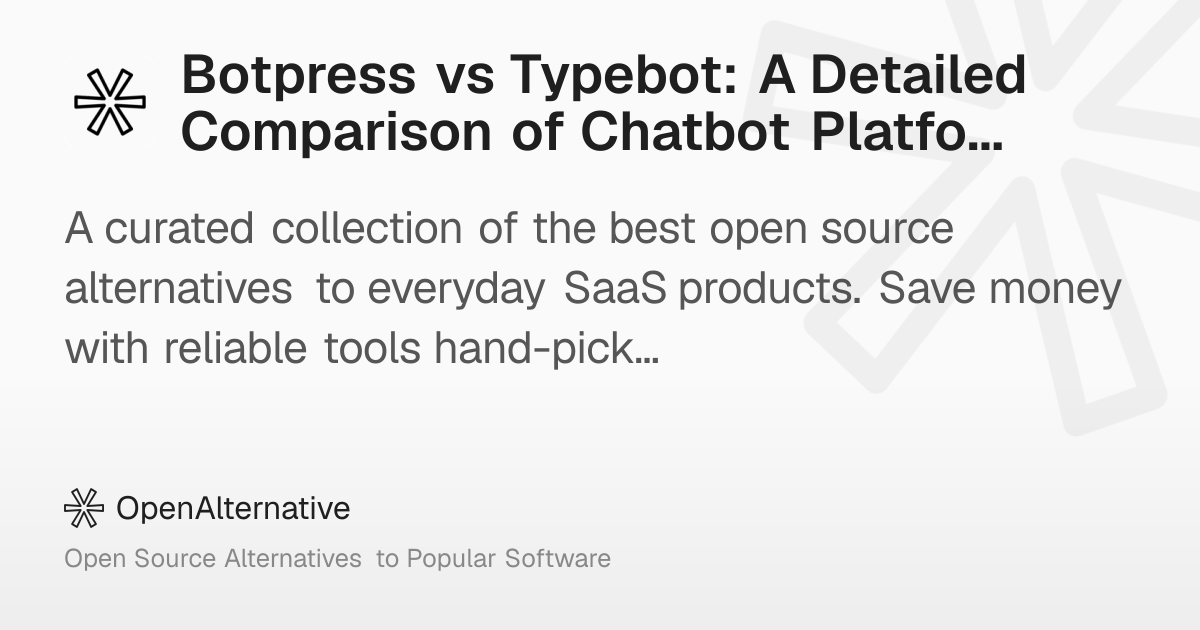 Botpress vs Typebot: A Detailed Comparison of Chatbot Platforms in 2026