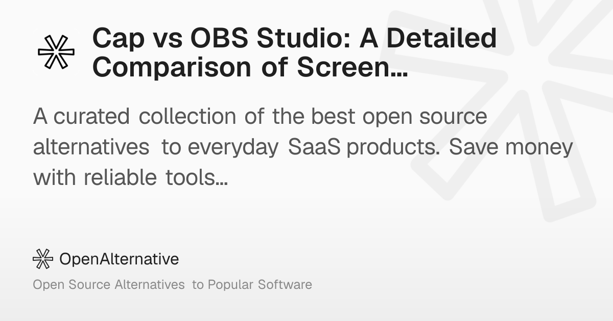 Cap vs OBS Studio: A Detailed Comparison of Screen Recording Tools in 2026