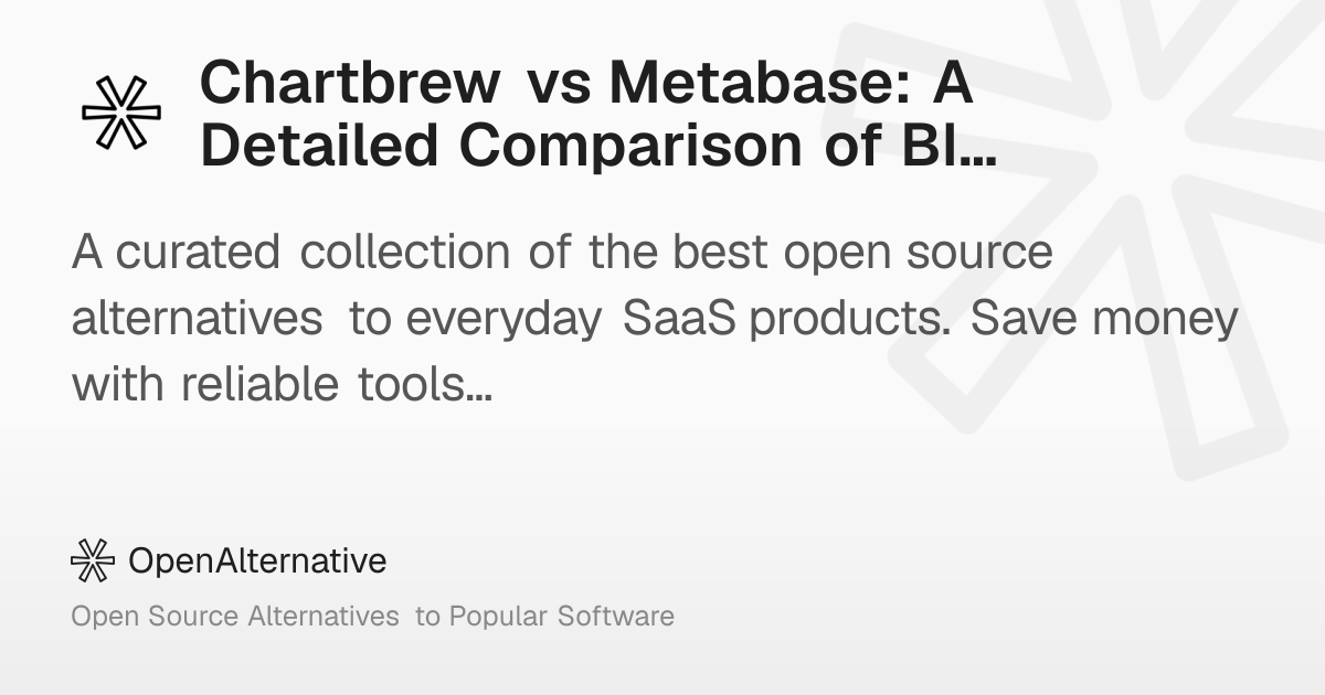 Chartbrew vs Metabase: A Detailed Comparison of BI Platforms in 2026