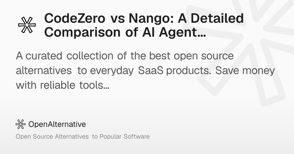 CodeZero vs Nango: A Detailed Comparison of AI Agent Platforms in 2026
