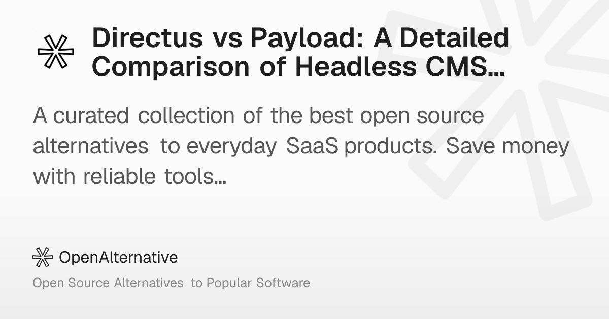 Directus vs Payload: A Detailed Comparison of Headless CMS Tools in 2026