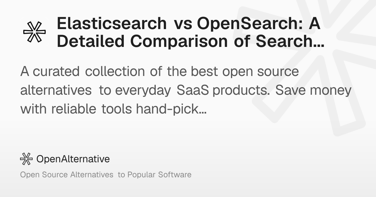 Elasticsearch vs OpenSearch: A Detailed Comparison of Search Engines in ...