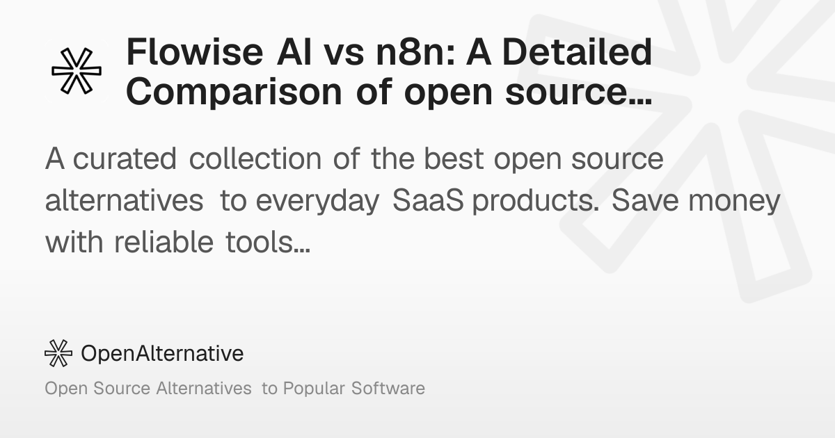 Flowise AI vs n8n: A Detailed Comparison of open source tools in 2026