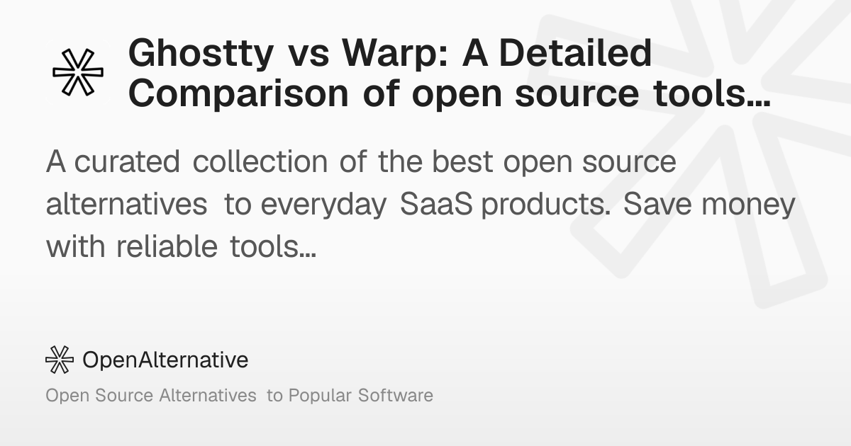 Ghostty vs Warp: A Detailed Comparison of open source tools in 2026