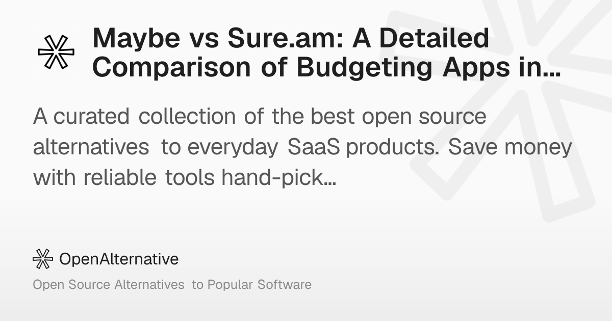 Maybe vs Sure.am: A Detailed Comparison of Budgeting Apps in 2026