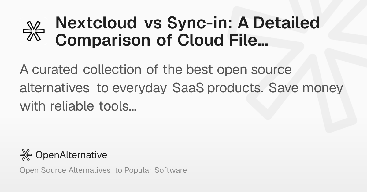Nextcloud vs Sync-in: A Detailed Comparison of Cloud File Sync & Share ...