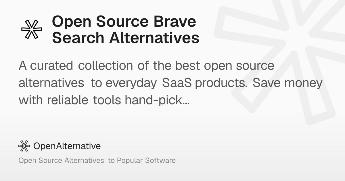 Best Open Source Brave Search Alternatives in 2026