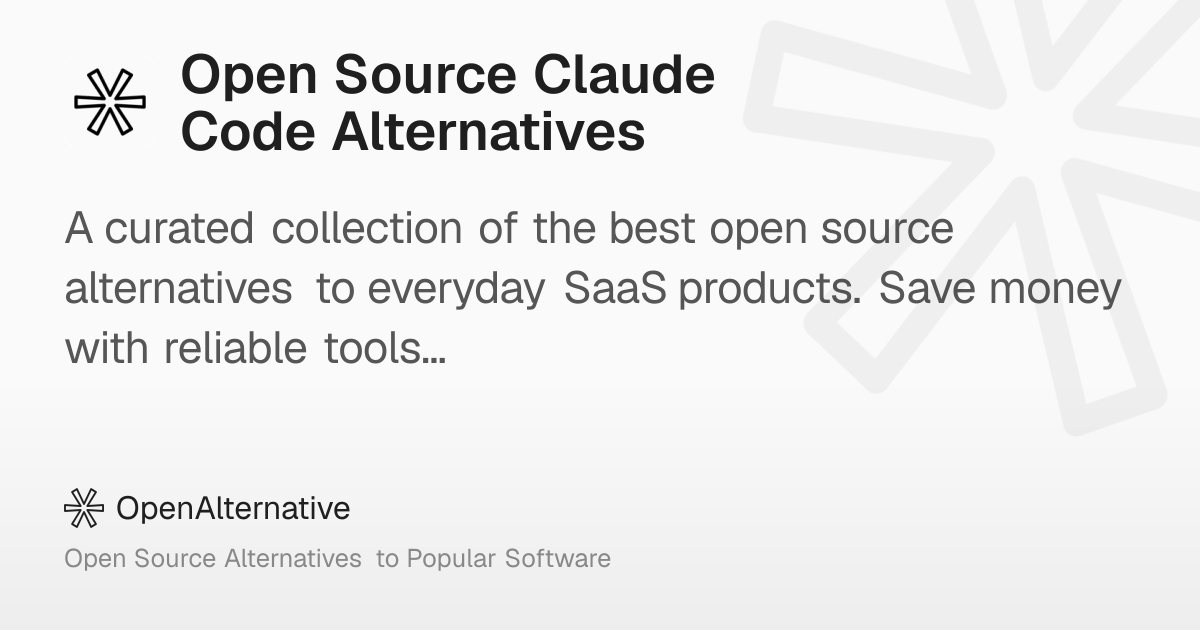 10+ Best Open Source Claude Code Alternatives in 2026