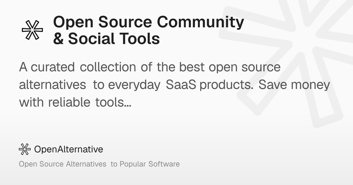 Best Open Source Community & Social Tools (2026)