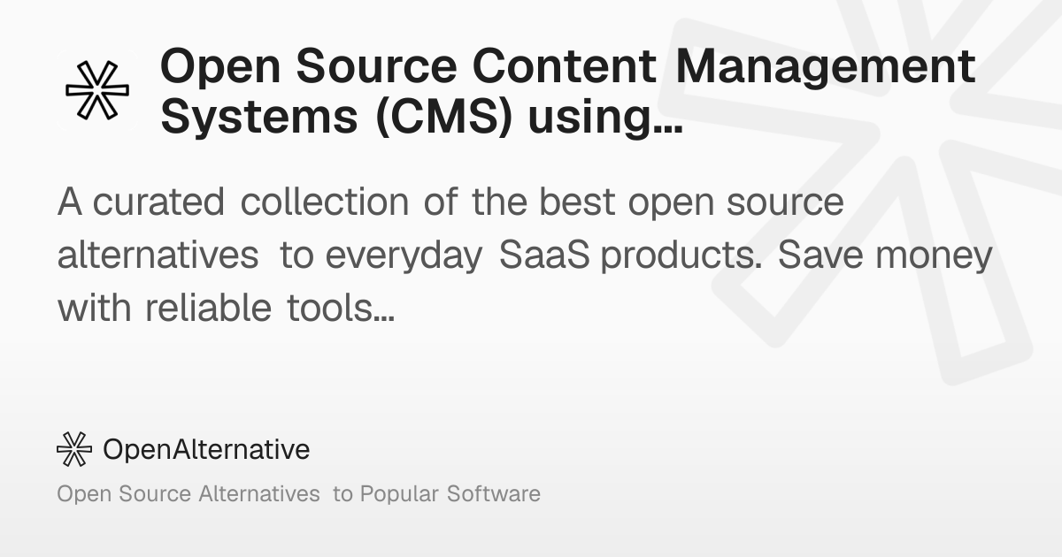 Best Open Source Content Management Systems (CMS) using Contentful (2025)