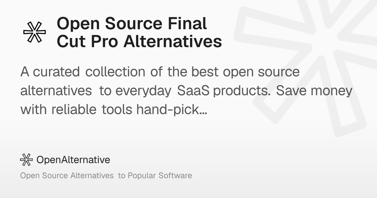 5 Best Open Source Final Cut Pro Alternatives in 2026