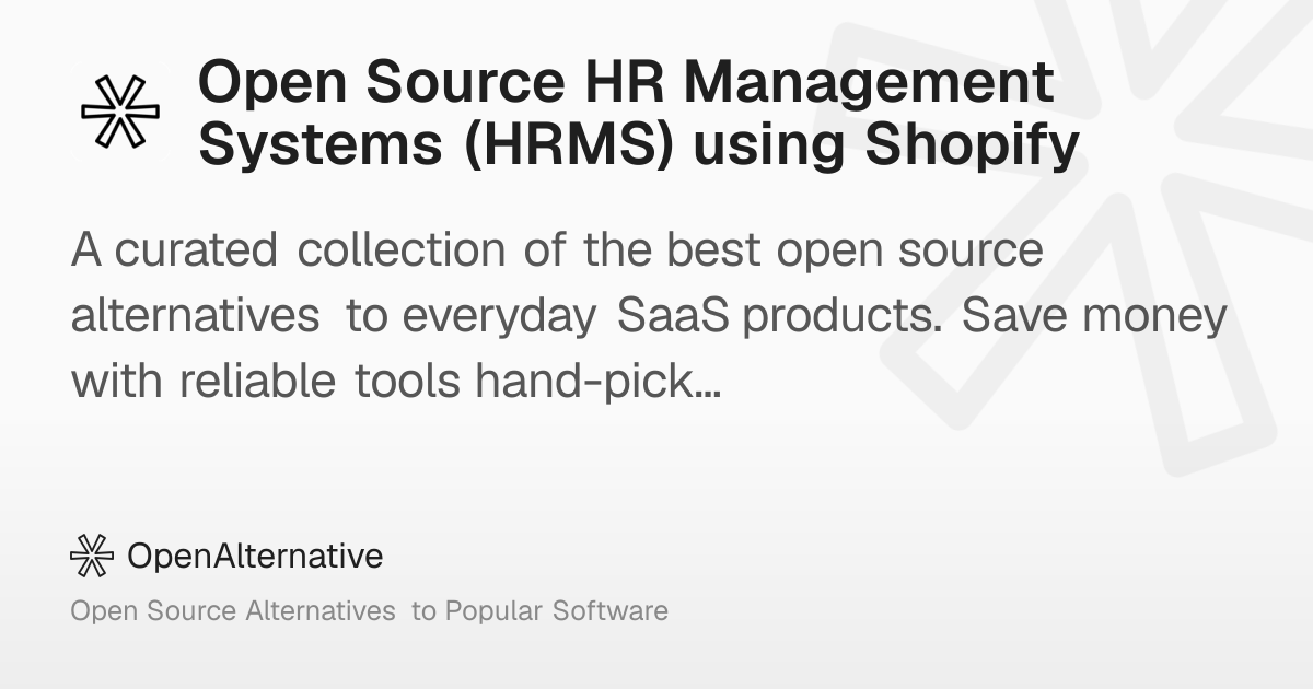 Picture of Best Open Source HR Management Systems (HRMS) using Shopify (2025)