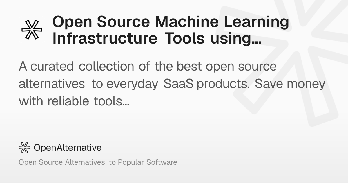 Open Source Machine Learning Infrastructure Tools using Supabase ...