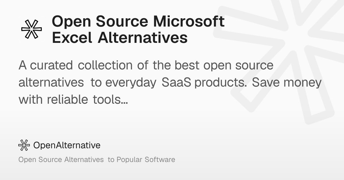 6 Best Open Source Microsoft Excel Alternatives in 2026