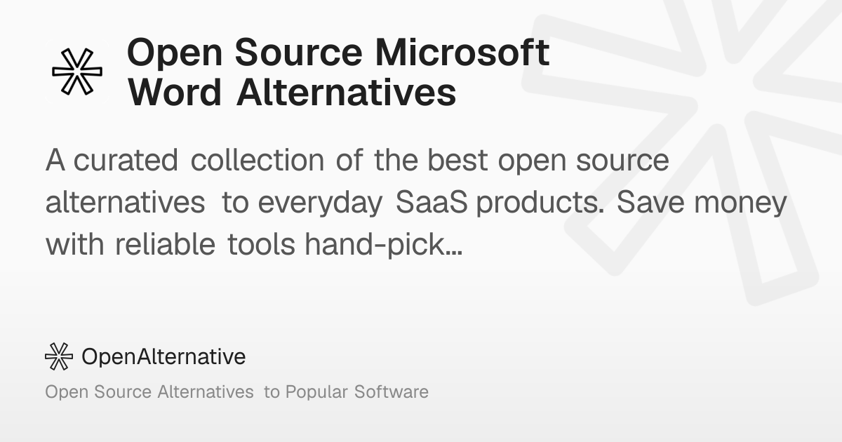 5 Best Open Source Microsoft Word Alternatives in 2026