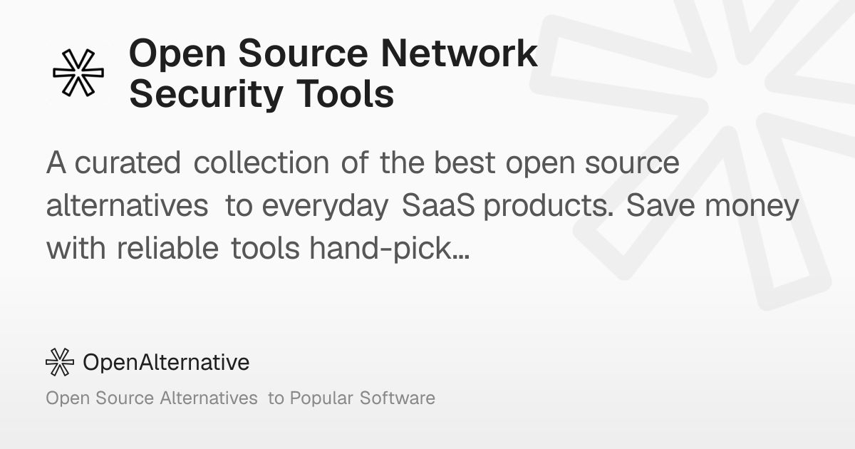 Best Open Source Network Security Tools (2025)