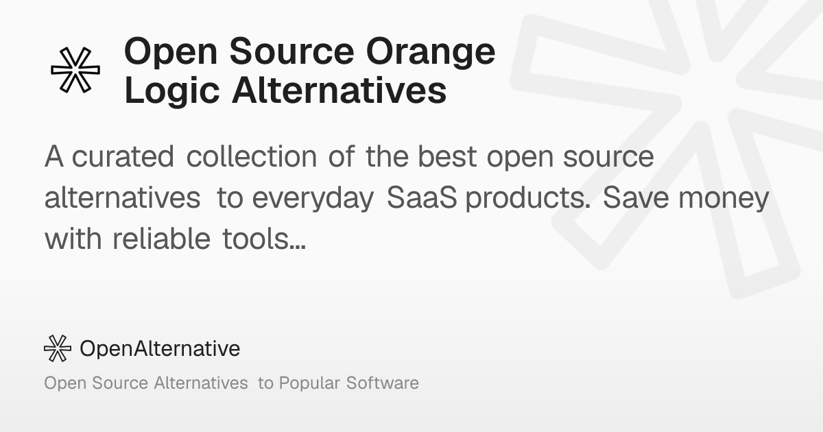 Best Open Source Orange Logic Alternatives in 2026