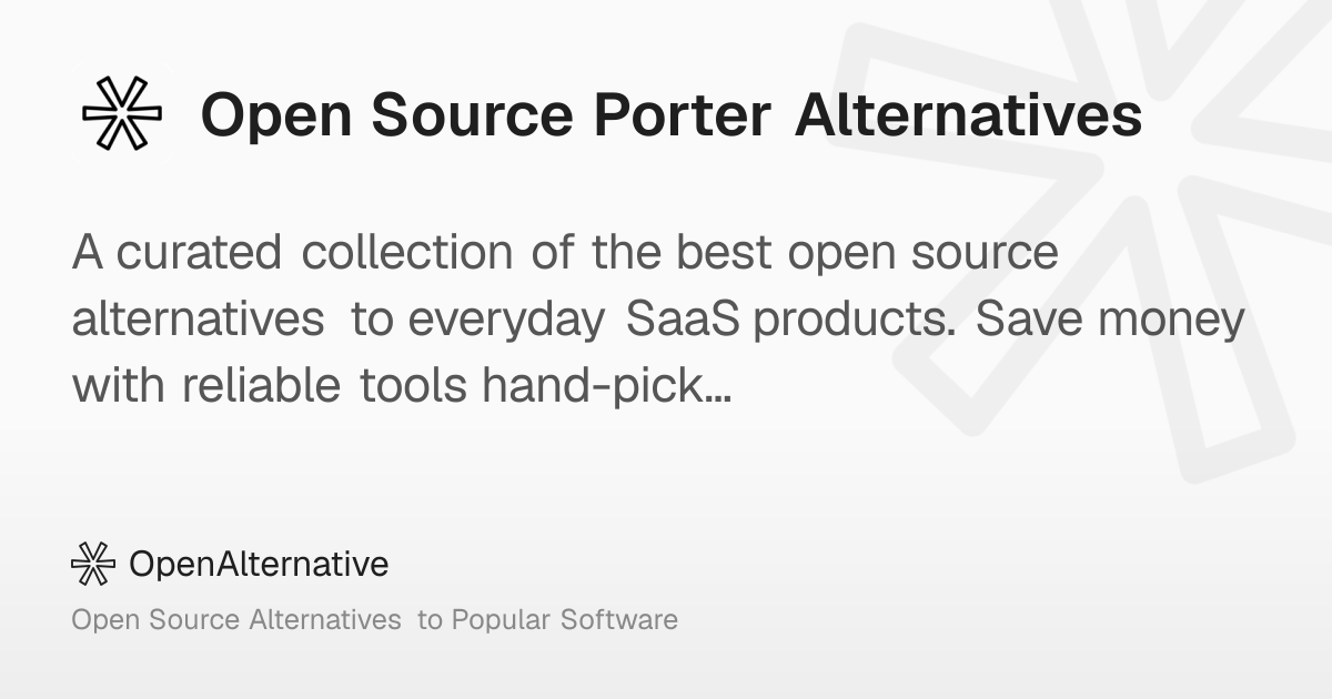 3 Best Open Source Porter Alternatives in 2026
