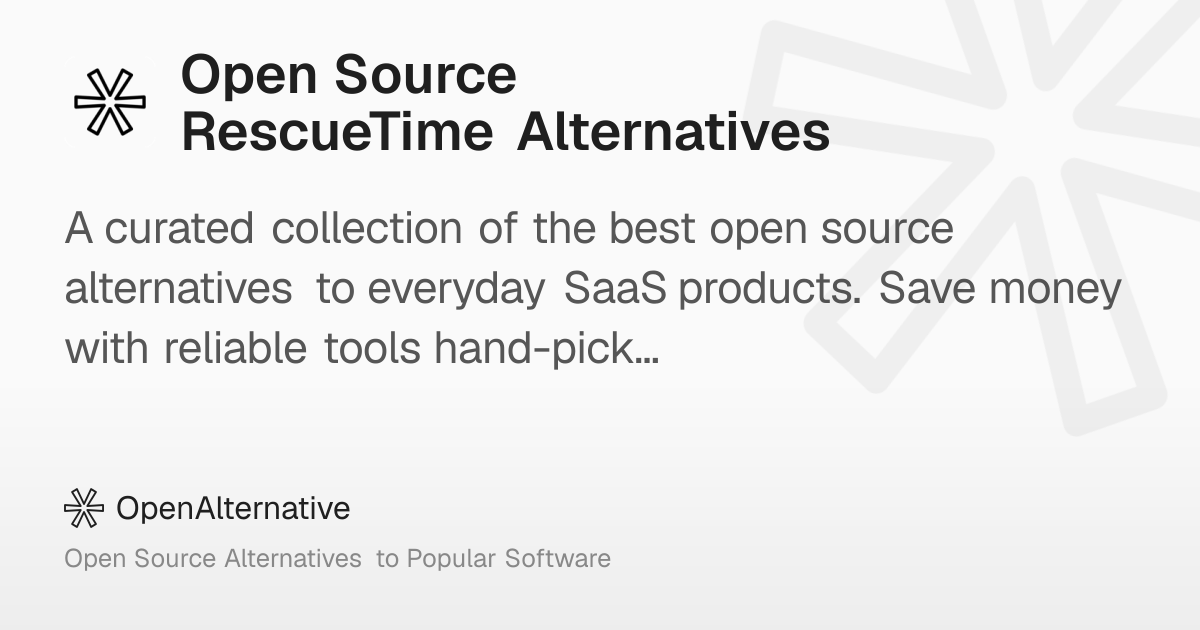 3 Best Open Source RescueTime Alternatives in 2026