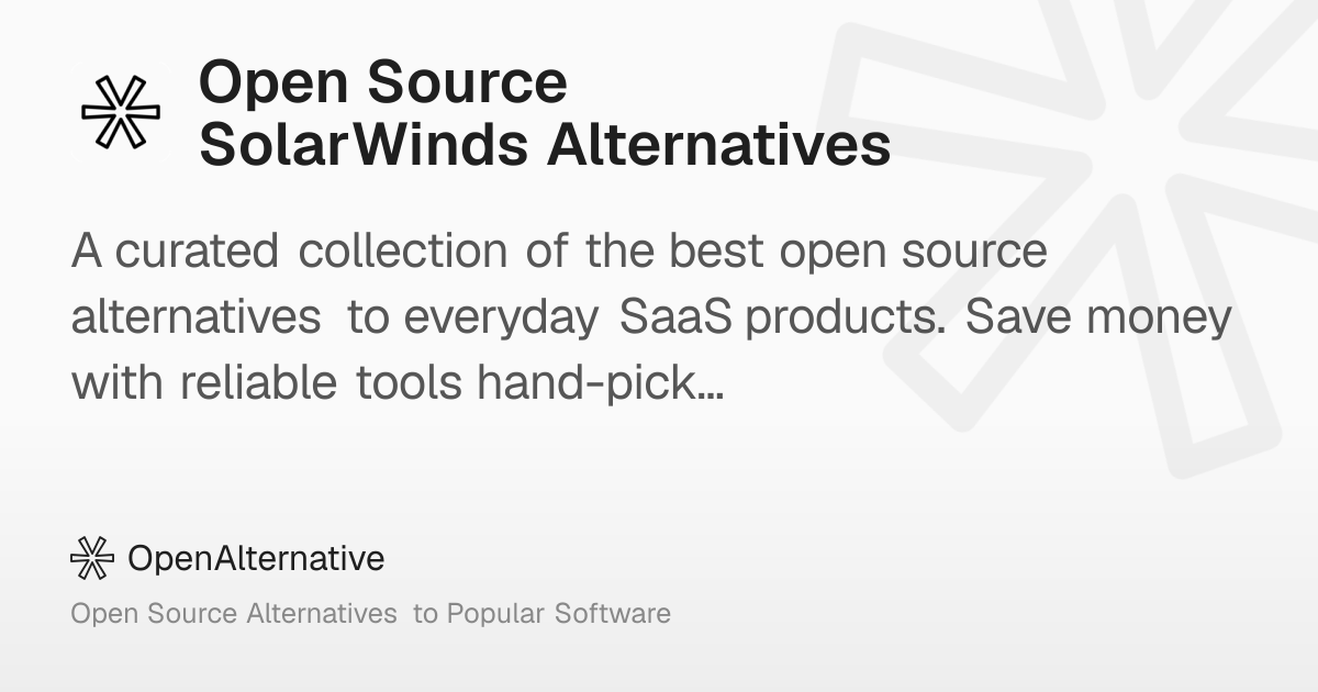 8 Best Open Source SolarWinds Alternatives in 2026
