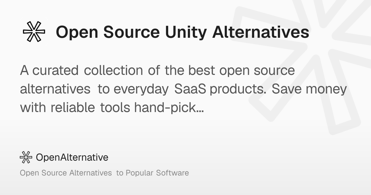 4 Best Open Source Unity Alternatives in 2026