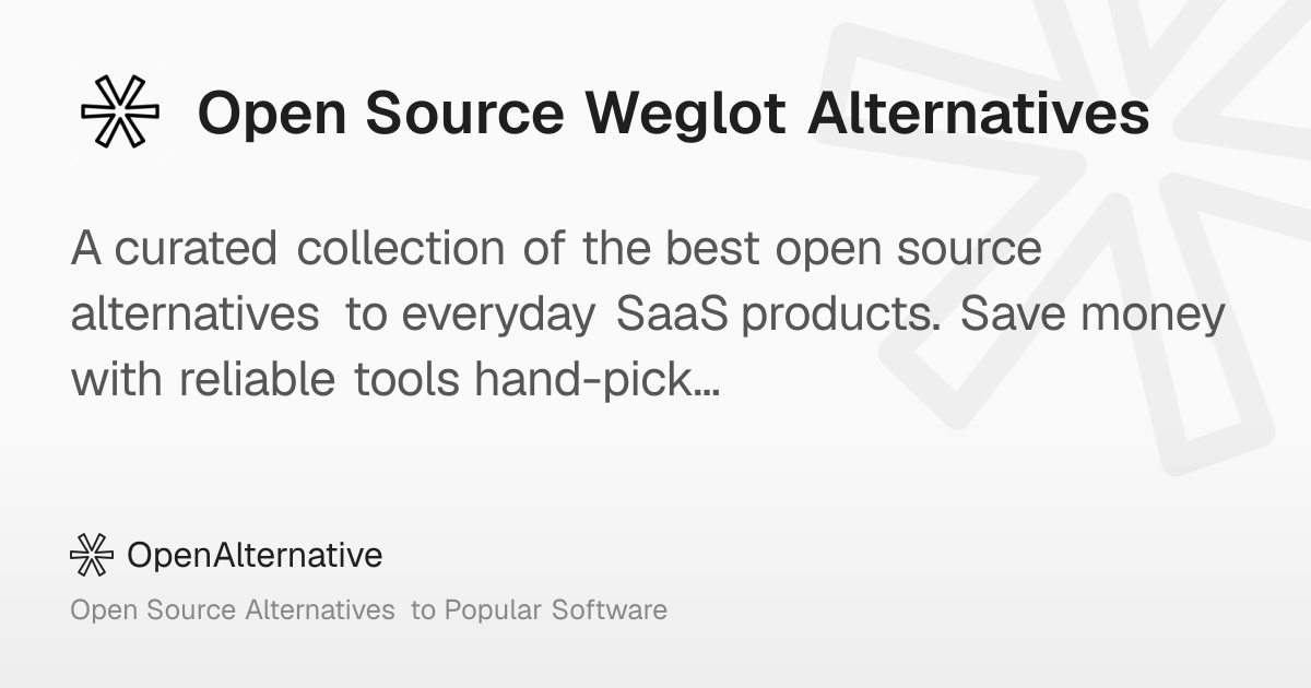 4 Best Open Source Weglot Alternatives in 2026