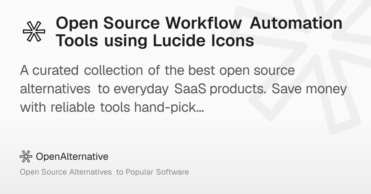 Best Open Source Workflow Automation Tools using Lucide Icons (2025)