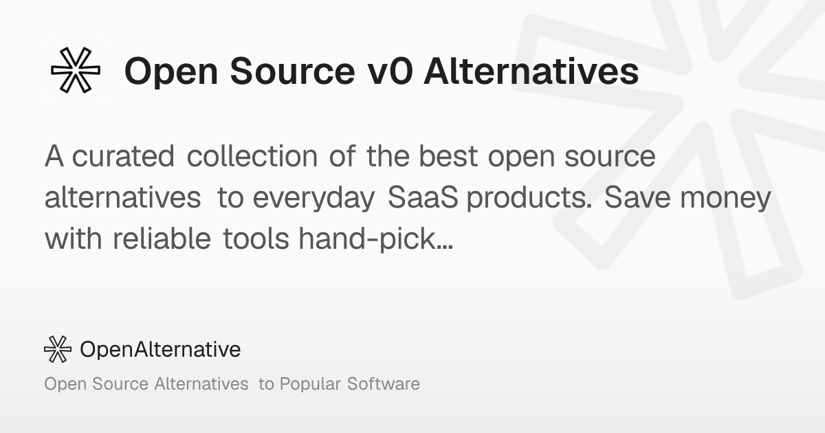 4 Best Open Source v0 Alternatives in 2026