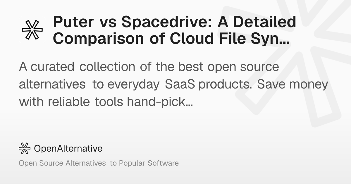 Puter vs Spacedrive: A Detailed Comparison of Cloud File Sync & Share ...