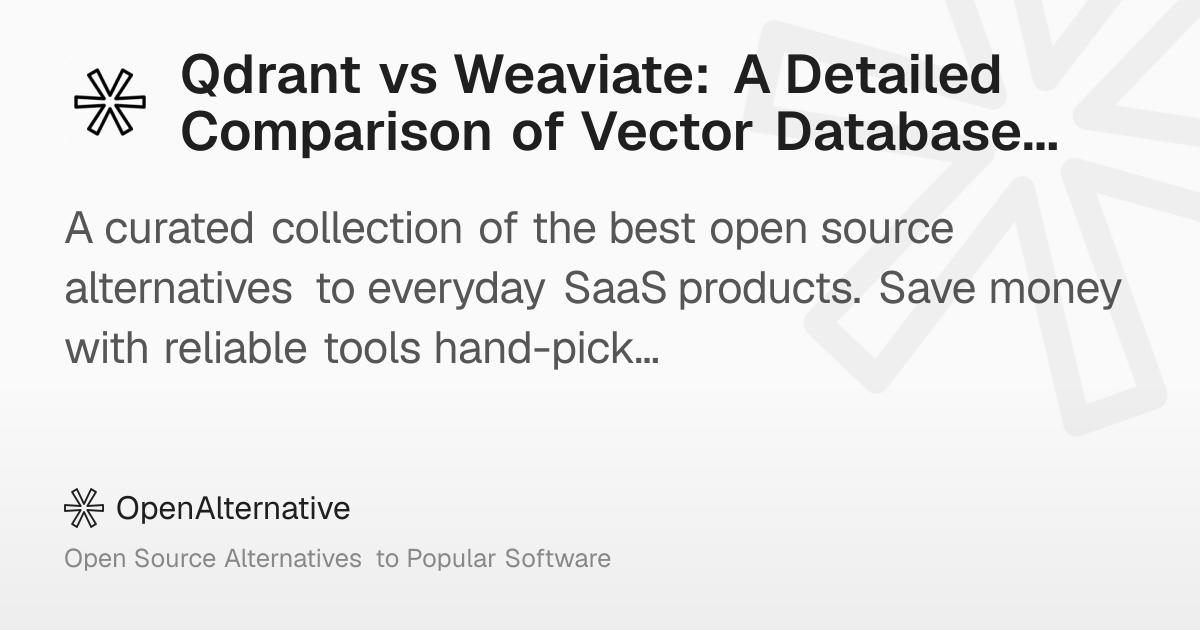 Qdrant vs Weaviate: A Detailed Comparison of Vector Databases in 2026