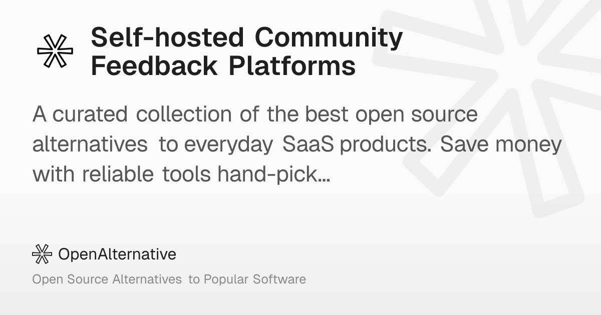 Best Self-hosted Community Feedback Platforms (2026)