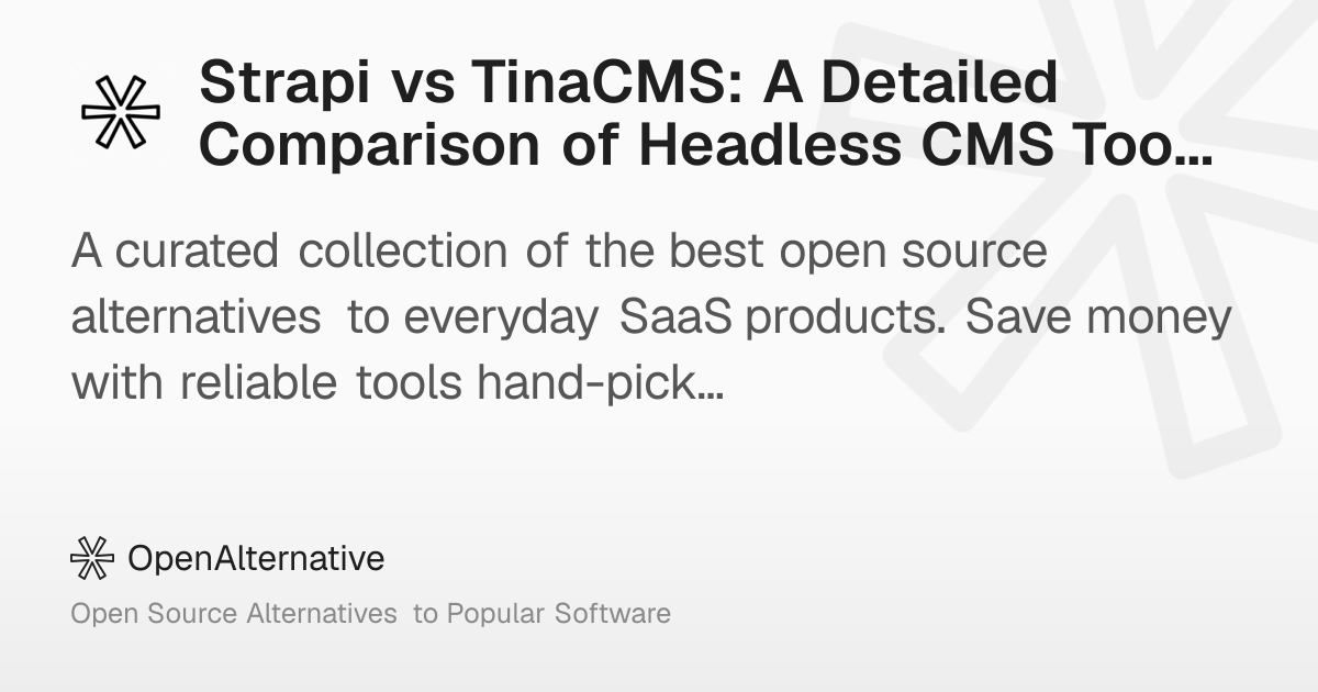 Strapi vs TinaCMS: A Detailed Comparison of Headless CMS Tools in 2026