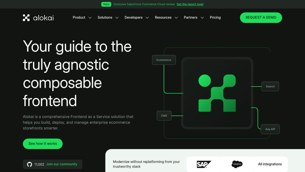 Screenshot of Alokai