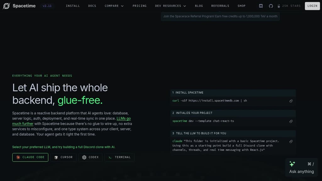 Screenshot of Spacetime