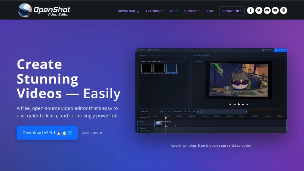 Screenshot of OpenShot