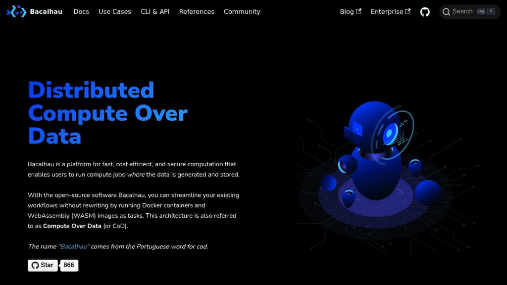 Screenshot of Bacalhau website