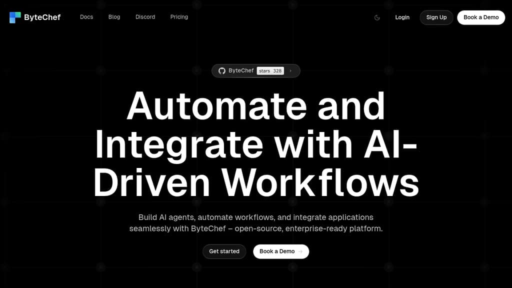 Screenshot of ByteChef website