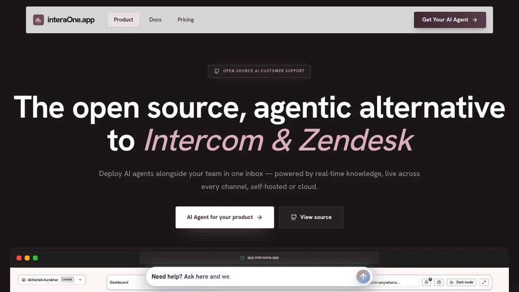 Screenshot of InteraOne